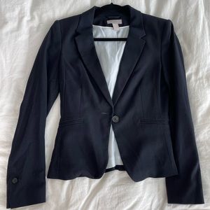 H&M Navy Blue Fitted Blazer, Women’s XS never worn